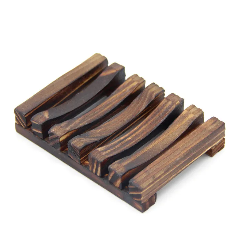 Soap Dishes Natural Wooden Soaps Holder Plate Box Case Shower Hand Washing Soaps Tray
