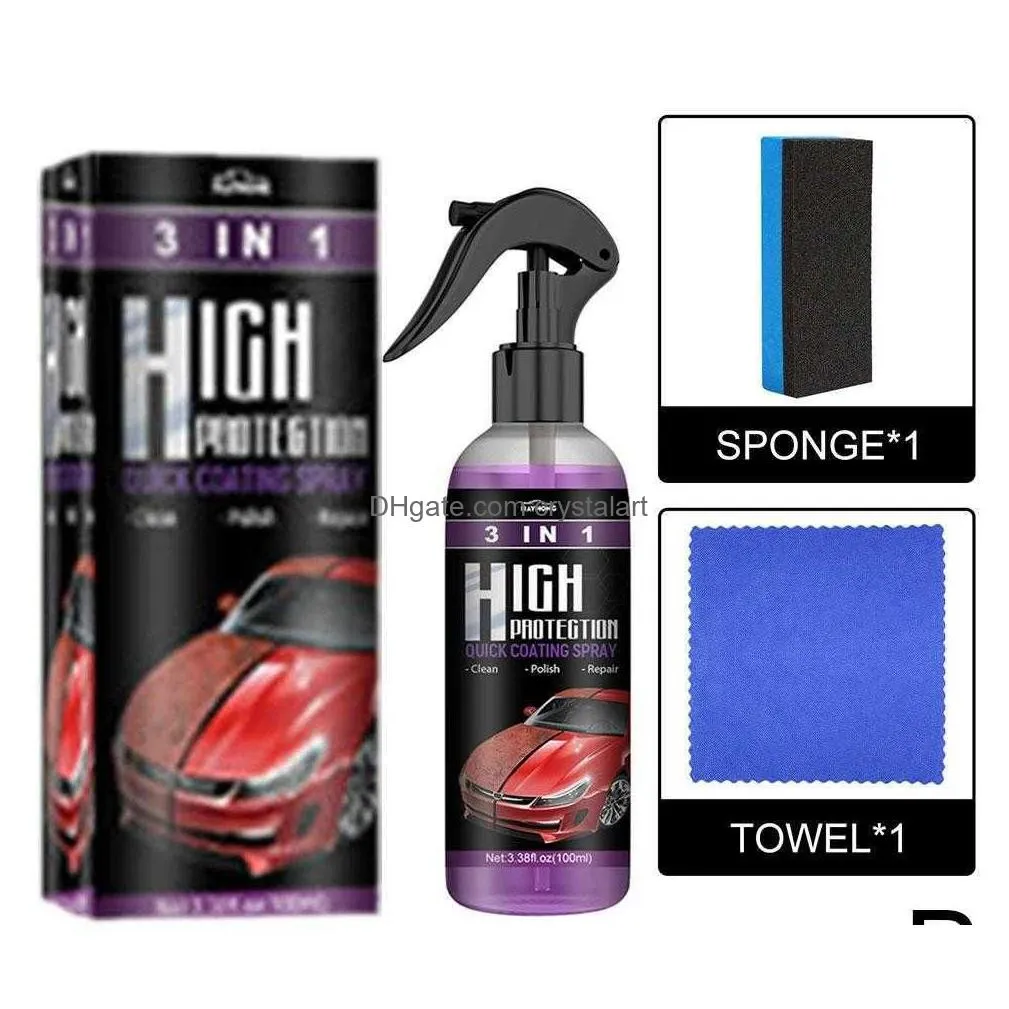 high protection ceramic car wash fortify 3 in 1 quick coat polish sealer spray car nano ceramic coating polishing spraying wax