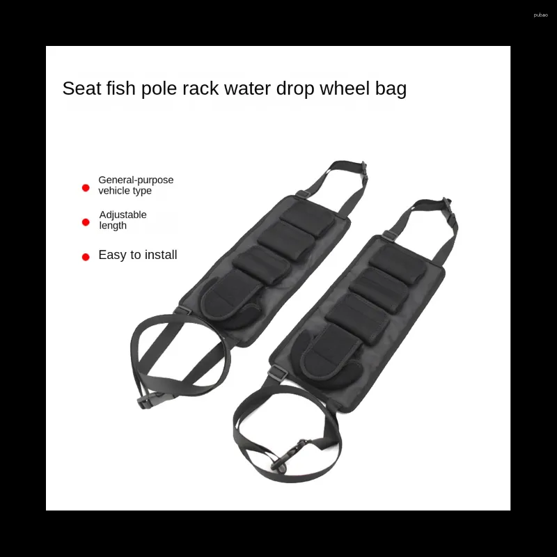 Portable Car Fishing Rod Holder Set For Backseat Pole, Tie Straps