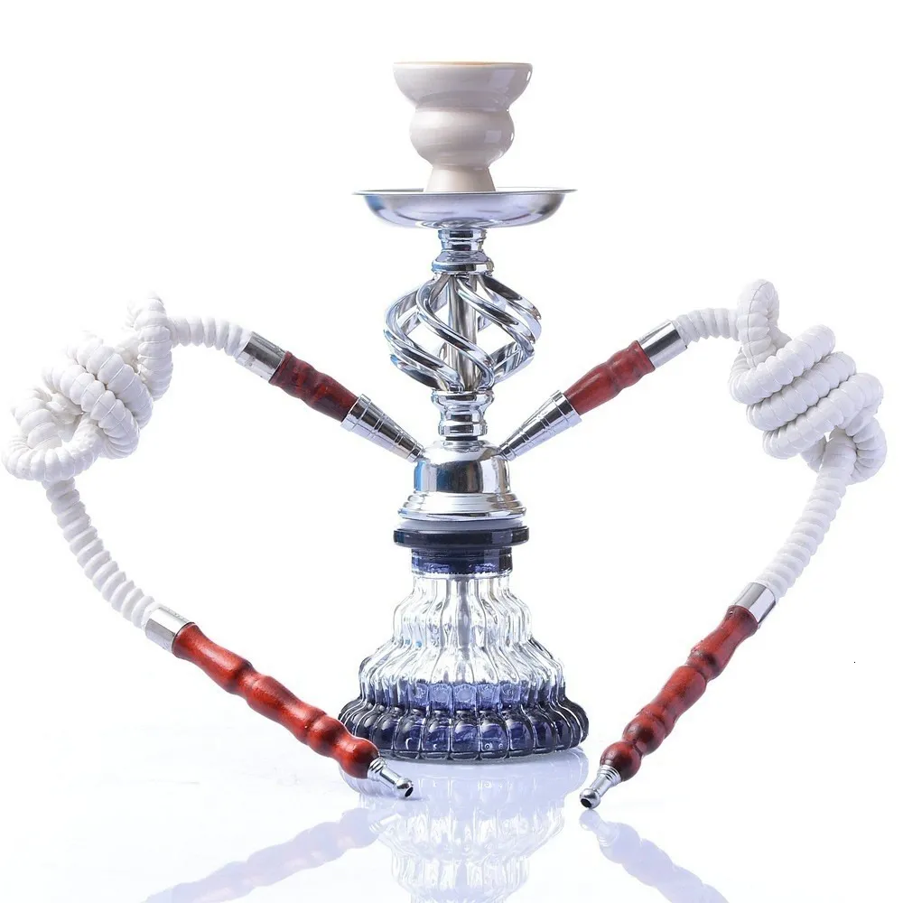 Outro cachimbo de água de vidro para jardim doméstico com pinças de tigela de cerâmica Mangueira de narguilé completa Shisha Nargile Sheesha Narguile Chicha Hookah Water Pipe 230912