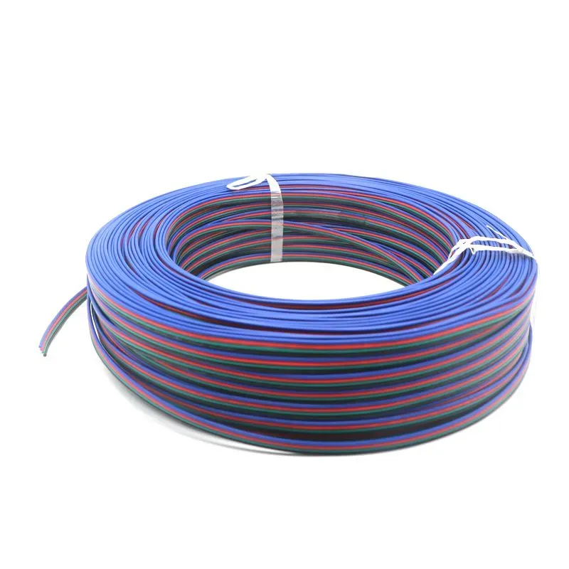 Edison2011 100 m 4 pin filo di rame stagnato cavo di prolunga RGB filo 22AWG LED striscia cavo elettronico cavo fai da te collegare spedizione gratuita 12 LL