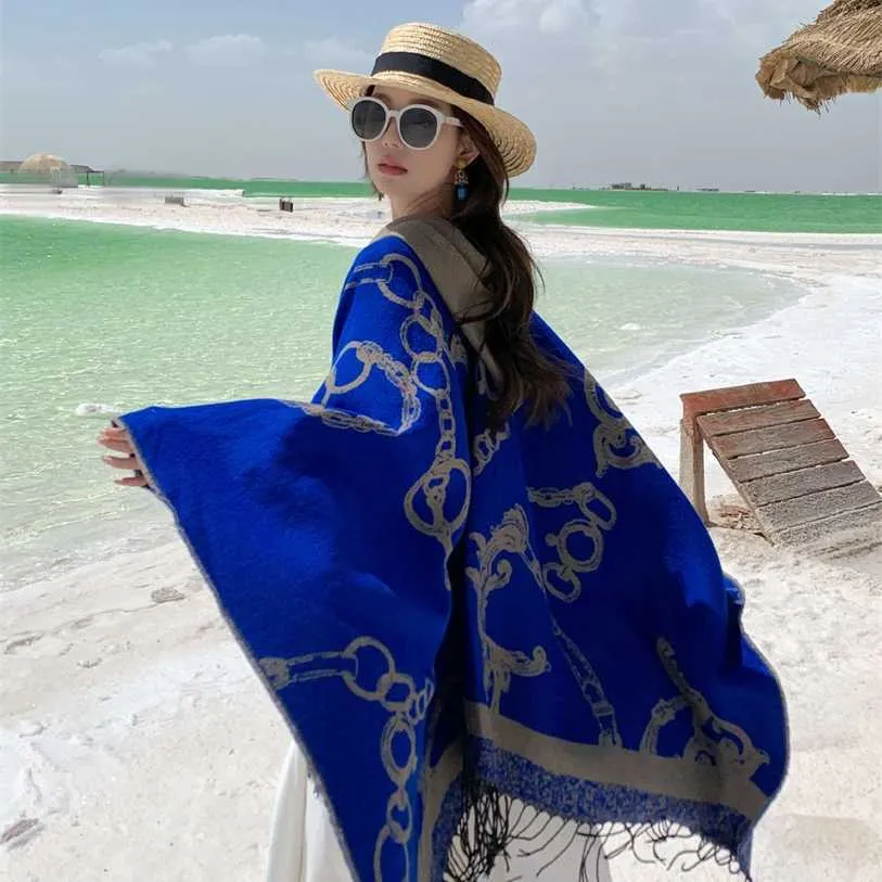 12％スカーフYunnan Lijiang Tourism Ethnic Style Shawl Women's Sunscreen Tassel Scarf hat Cape VacationPhotoで包まれたスカーフ