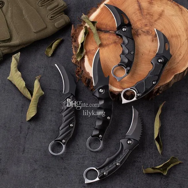 Portable Folding Karambit Knife Fold Blade Pocket Claw Knife Outdoor hiking Camping csgo Hunting Knives Keychain Emergency tool