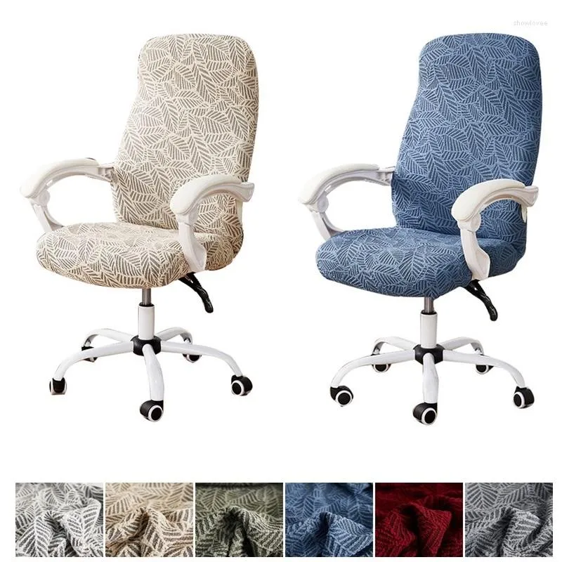 Chair Covers Elastic Jacquard Office Cover Stretch Computer Chairs Seat Slipcover For Gaming Room Banquet Wedding Removable Washable