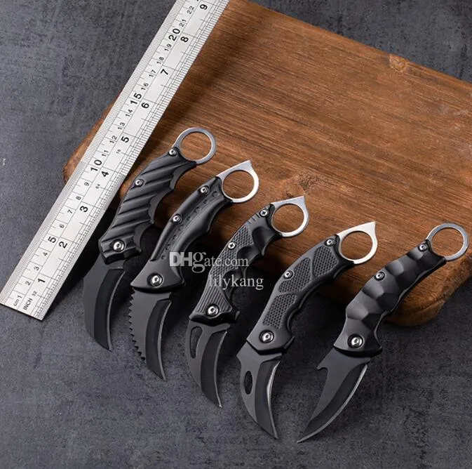 Tragbare Schlüsselanhänger Kleine Karambits Messer Outdoor Camping Klappklauenmesser EDC Schneidwerkzeuge