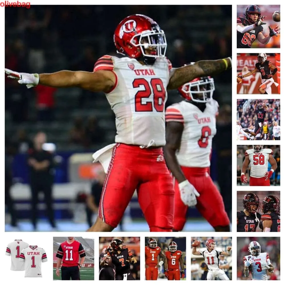 2023 Utah Utes Football Jersey 11 Makai Cope 8 Brandon Rose 56 Ka'eo Akana 77 Simote Pepa 86 CJ EN 99 Tevita Fotu 14 Landen King 10