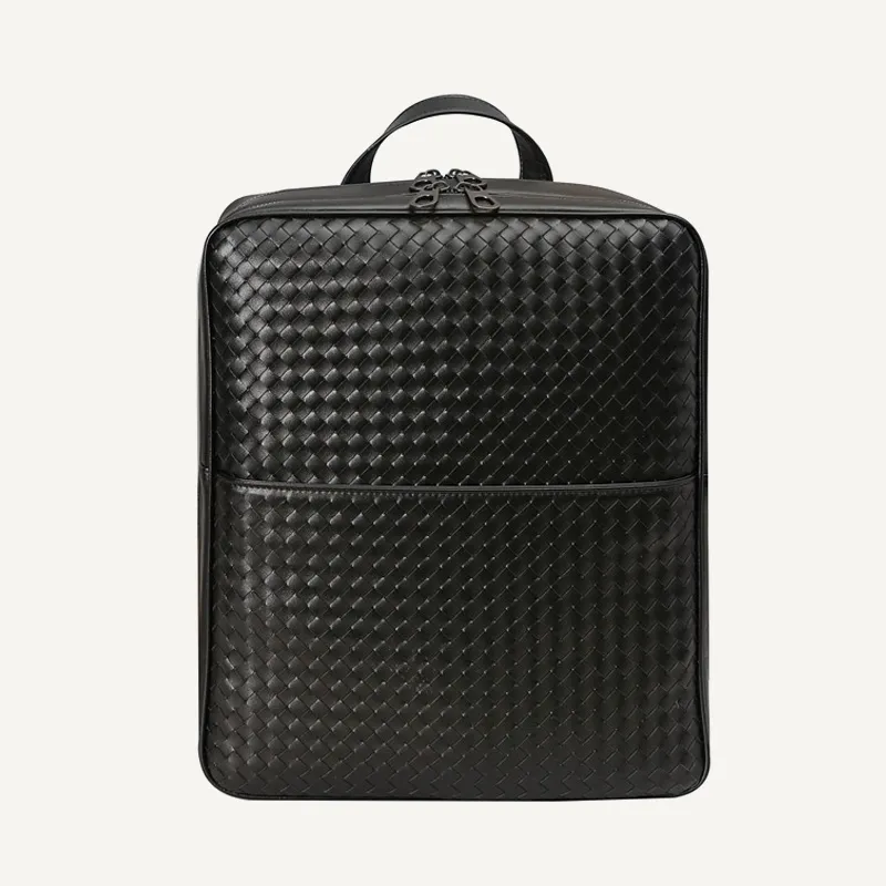 5A High-End-Leder-Rucksack-Designer-Tasche mit echter Leder-Rucksack-Mode einfache Reisetasche Luxusmarke Minimalistische Business-Männer Computertasche für A4-Datei Handgewebetasche 2023 Neu