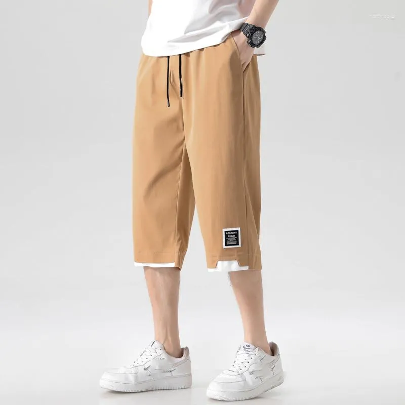 Mäns shorts Stora 2023 Summer trendig Löst fit Sports Comfort Comfertable Korean Light Luxury Men Croped Pants