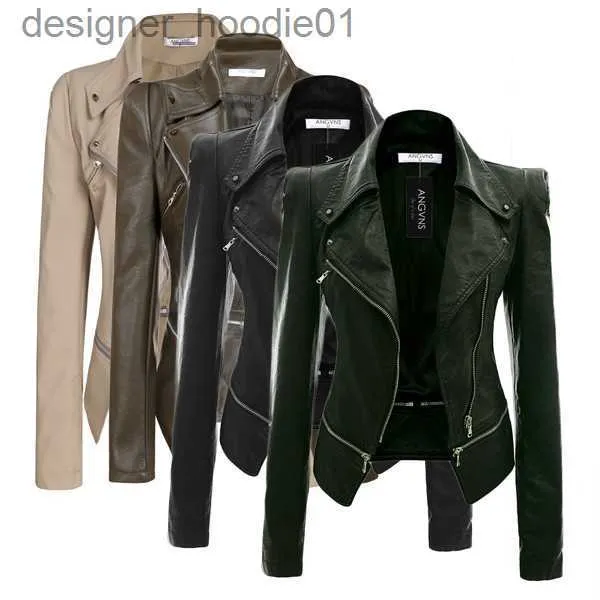 Hommes Fourrure Fausse Fourrure Faux Cuir Veste Mode Fermeture Éclair Femmes Dames À Manches Longues Automne Hiver Casual PU Veste En Cuir Noir L230913