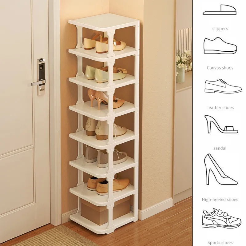 رفوف حاملي التخزين منظم أحذية صغيرة منظم للباب متعدد الطبقة جدار الزاوية الرف توفير مساحة قابلة للطي حذاء بسيط قسم الخزانة 230912