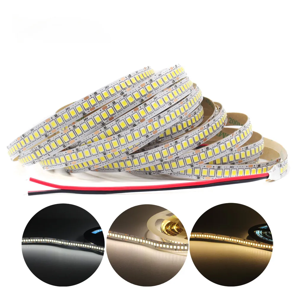 12V 24V 2835 LED Strip 5M Tape Light Ribbon 240 LED Natural White / Whare White / Cold White Decor