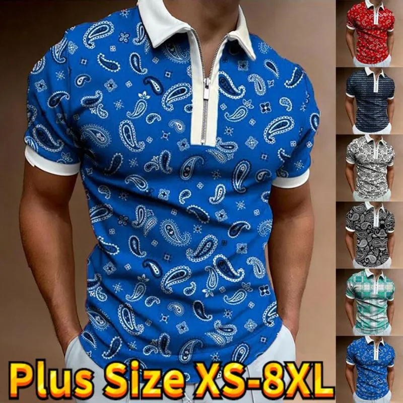 Men's Casual Shirts Business Shirt Simple Atmosphere Wear Lapel Short Sleeve Fashion Print XS-8XL