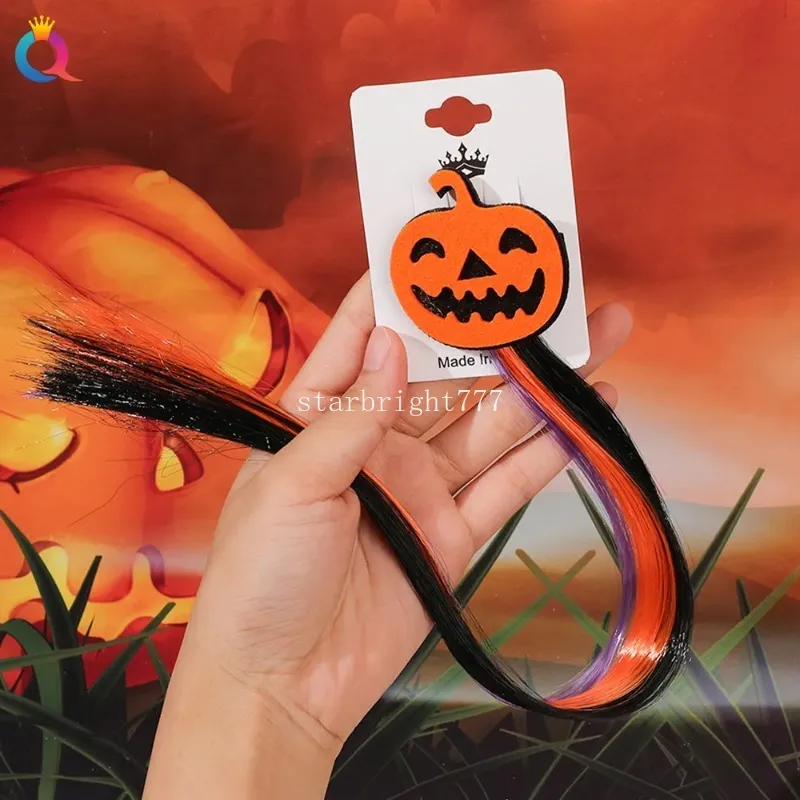 Halloween Perücke Haarspange Fledermaus Kürbis Lustige Haarnadeln Party BB Clip Kopfschmuck Baby Mädchen Perücke Zopf Kopfbedeckung