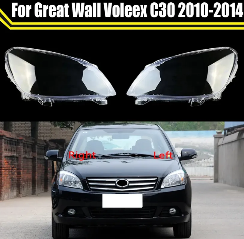 Per Great Wall Voleex C30 2010-2014 Copertura del faro dell'automobile Coprilampada Paralume Lampada Custodia per lenti in vetro Protezione automatica della luce