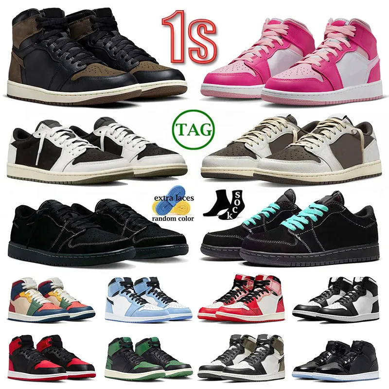 Nike Air Retro Jordan 1 Jordan1s Travis Scott  Jodan1s Travis Scot. 1s Low Olive Low Reverse Mocha Tiffany【code ：L】Black Phantom Next Chapter High Denim Washed Pink Mids Sneakers