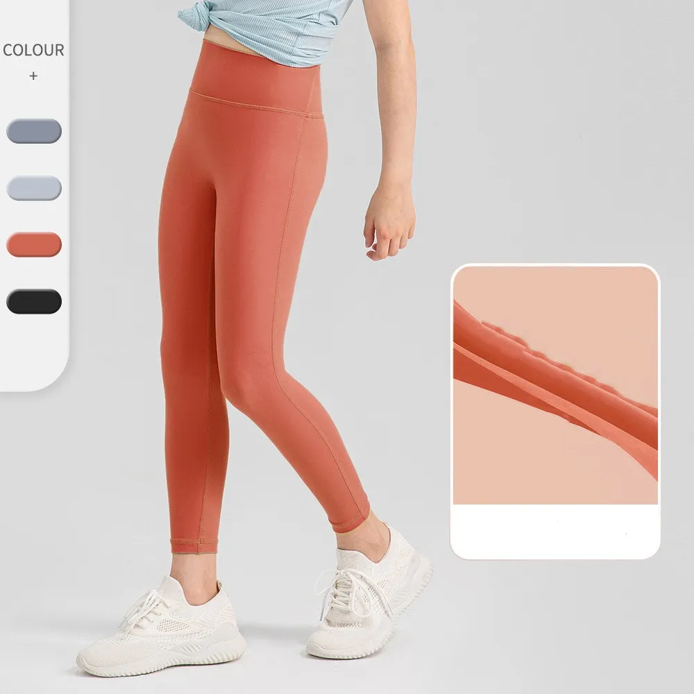 LU – Leggings de Yoga pour filles, collants fins, pantalons de survêtement, doux, élastiques, serrés, de sport, pour enfants, pantalons slim de danse