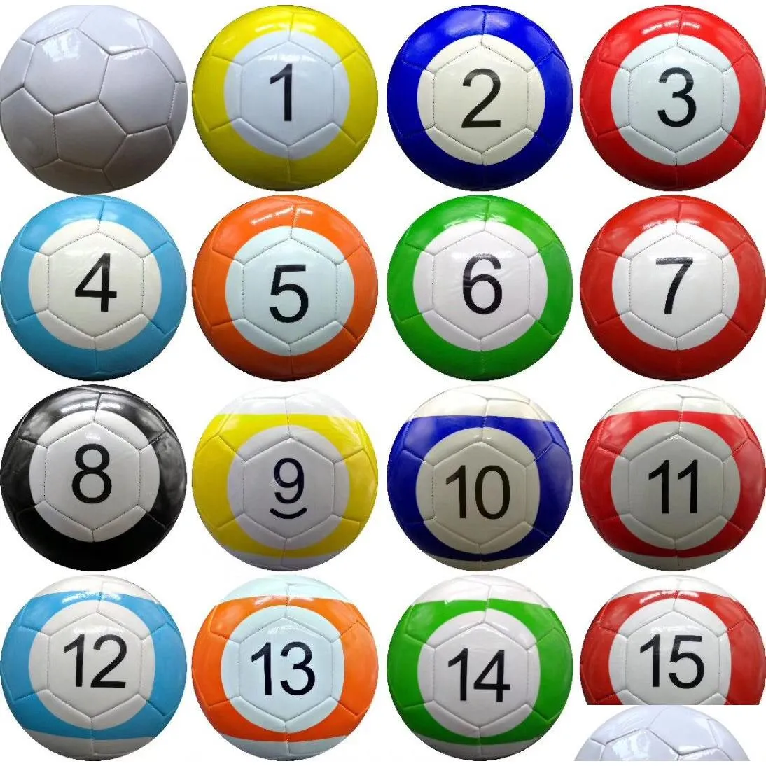 Party Favor 3/7 pouces Ballon de football gonflable Snook 16 pièces Billard Snooker Football pour Snookball Jeu de plein air Cadeau Dh9470 Drop Deli Dhlm5