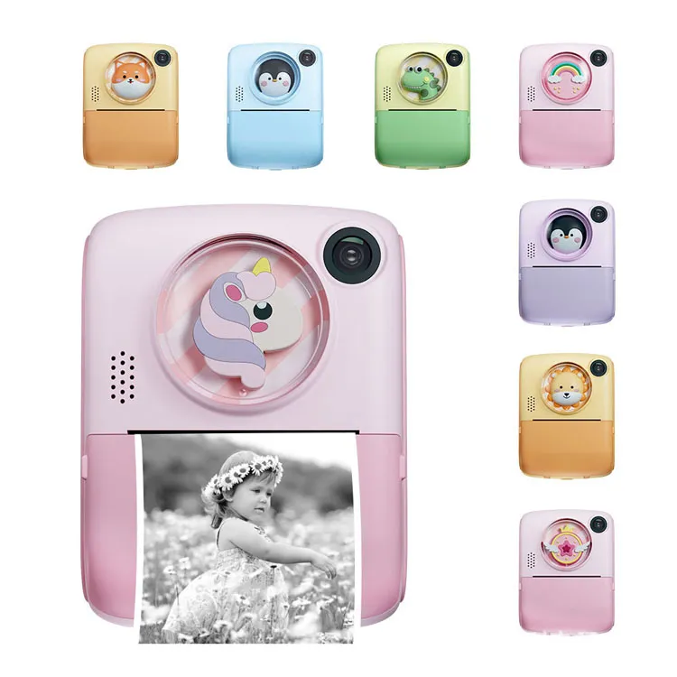 Kid Instant Print Camera Portable Selfie Bakfotografering Barn Tryck Kamera 48 Mega Pixels HD Digital Camera Recording Kid's Wonderful Life