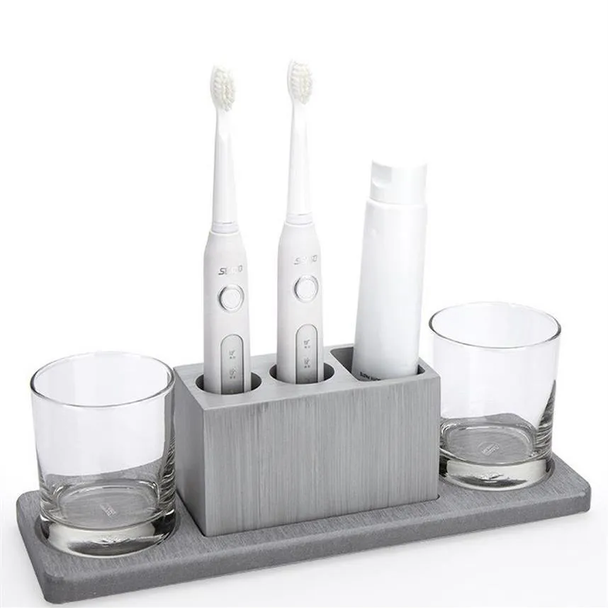 Porte-brosses à dents support électrique support ensemble de tasses étagère salle de bain dentifrice support de rangement boîte outils accessoire 290r