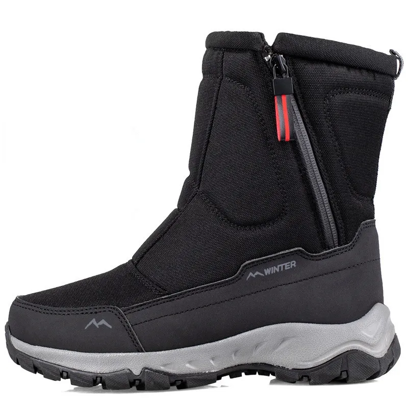 Vestido sapatos plataforma botas homens neve tornozelo pelúcia quente engrossar inverno masculino confortável antiderrapante botas ao ar livre homem 230912