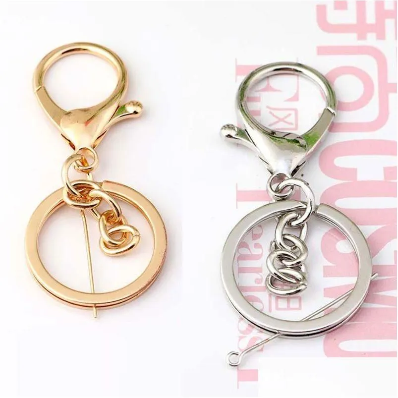 Keychains Lanyards 20Pcs Metal Snap Hook Lobster Clasps Lanyard Keyrings Keychain Jewelry Findings Drop Delivery Fashion Accessories Dhozb