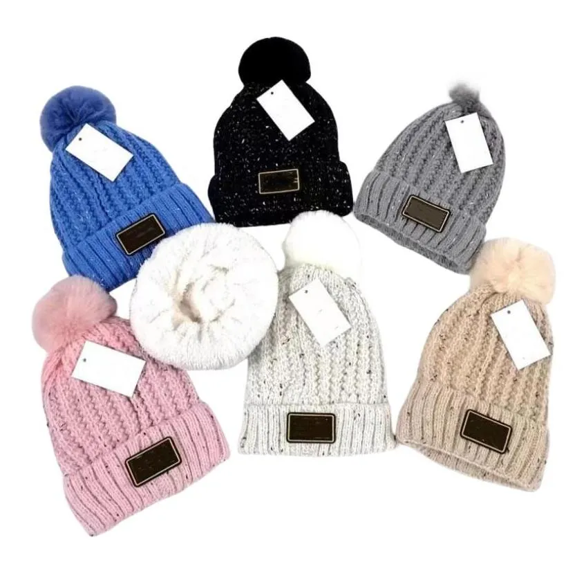 Gorros Gorros de lana al aire libre Sombreros de invierno para mujeres Hombres Moda Gruesa Gorra con puños de alta calidad Diseñador Sombrero de punto Regalo de Navidad