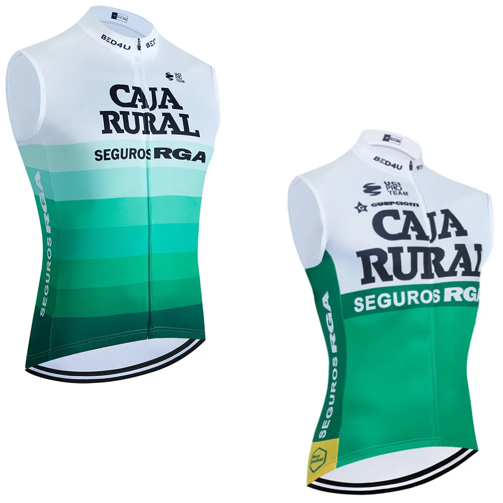 2024 CAJA RURAL Radfahren Weste Jersey Sommer Ärmellose Radfahren Kleidung Maillot MTB Rennrad Windjacke Tops Racing Gilet Ropa Ciclismo