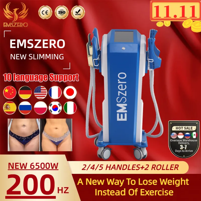 EMSZERO SLIM-MING Machine 6500W 14Tesla 200HZ RF Vetverwijdering Contouren Spierstimulatie Ems Body Sculpt Machine
