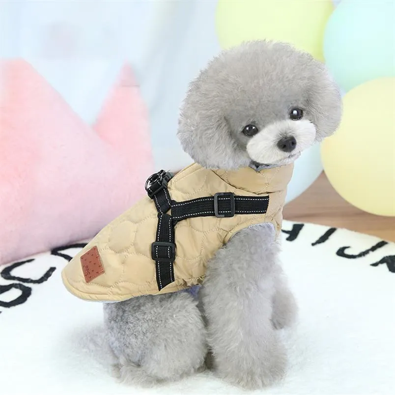 Small Dogs Harness Vest Clothes Puppy Clothing Winter Dog Jacket Coat Warm Pet Clothes For Shih Tzu Poodle Chihuahua Pug Teddy 201237E