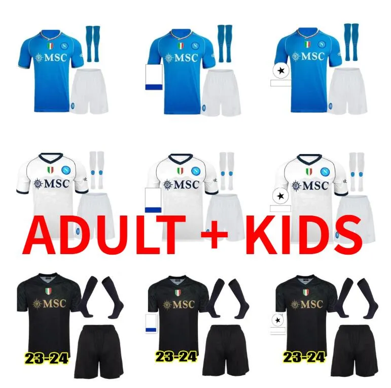 23 24 Napoli camisas de futebol Nápoles camisa de futebol 2023 2024 Osimhen KOULIBALY Lozano camiseta de futbol Maradona maillot foot MERTENS ANGUISSA kit adulto infantil