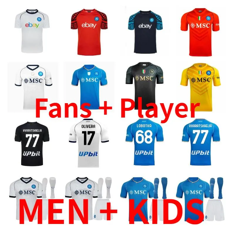 2023 2024 Napoli Soccer Jerseys Maglie Da Calcio Naples 23 24 KVARATSKHELIA OSIMHEN Chemises de football Napolis Valentines Day Chemise sur le thème Hommes Kit Enfants Fans Joueur