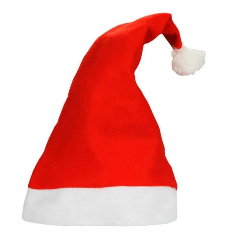 Santa Hat Ultra Soft Plush Cosplay Red Christmas Hats New Year Decoration Adults Kids Xmas Home Garden Party Hats SN4468