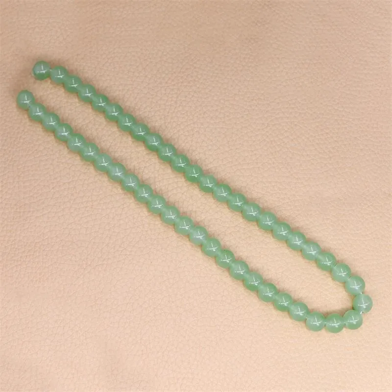 Collier de perles de jade vert, perles de pierres précieuses, cadeaux