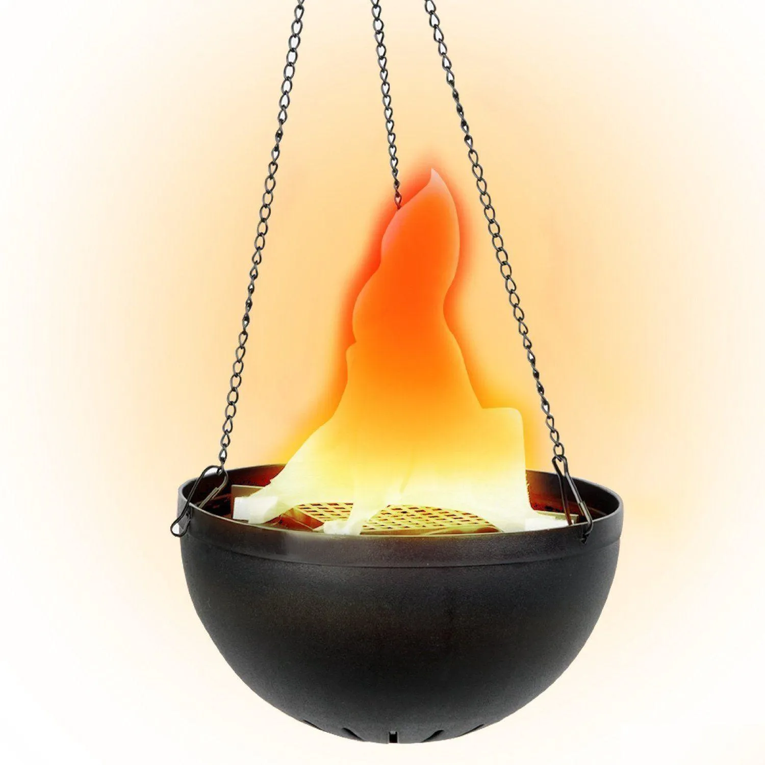 Annan scenbelysning Fake Fire Flame Light Hanging Bowl Style Led Electric Brazier Lamp för julfestdekorationer med realistiska DHFWD