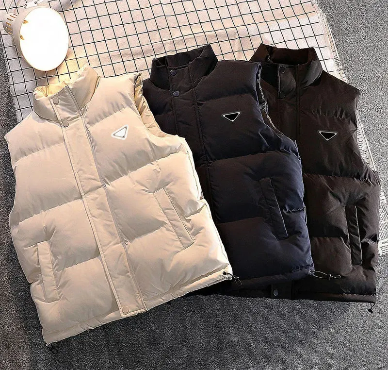 Veste nouvelle pour hommes, gilet en coton, veste de créateurs pour hommes, veste sans manches à la mode, veste en duvet, mode automne et hiver, décontracté et chaleureux