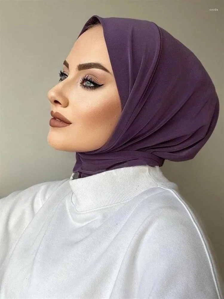 Etniska kläder Instant Hijabs for Woman Jersey Hijab Inner Cap Turban Head Scarves Women Islamic Muslim Hat Bonnet Ramadan