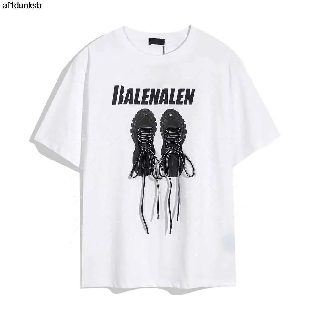 Tee Balenceigaly Balencigaly Men Sleeve and Women Tルースパリパリスニーカーシューズショートシャツプリント恋人クルーネック