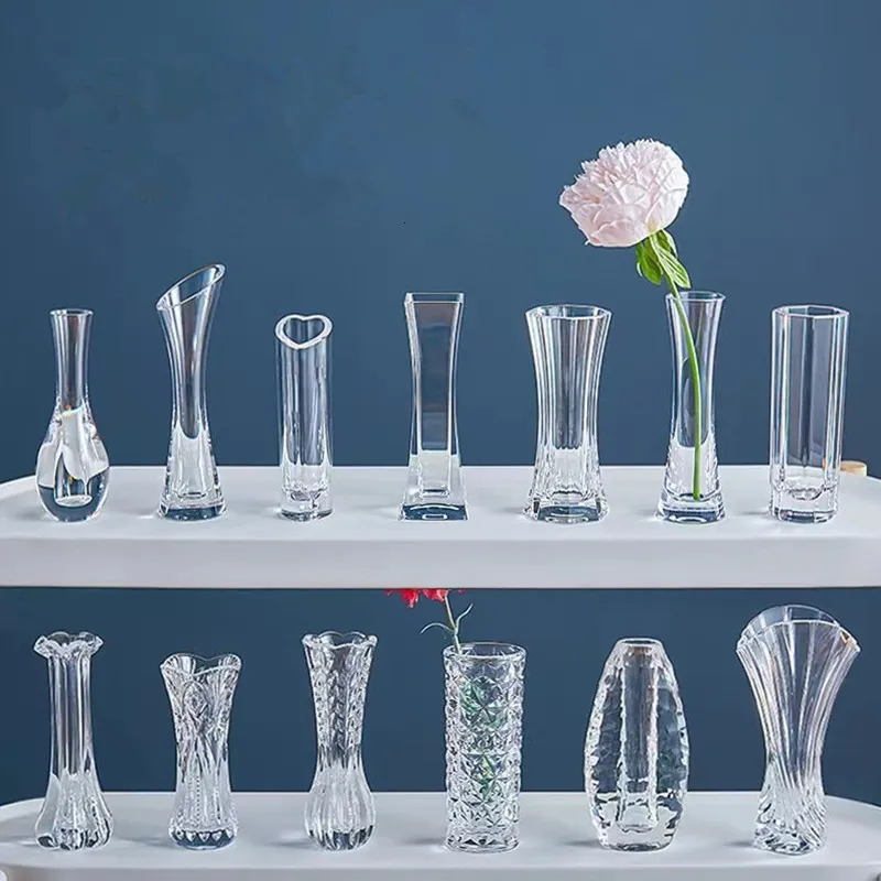 Vases Transparent Acrylique Vase Nordique Décoration De La Maison Chambre Jardin Salon Bureau En Plastique Pot De Fleurs Plante 230914