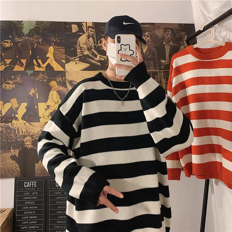 Oversized Striped Jersey Sweater