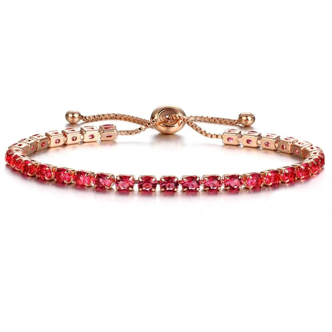 Tênis 10 cores luxo rosa ouro cor corrente link pulseira para mulheres senhoras cristal brilhante push pl jóias presente4305445 gota entrega otxmz