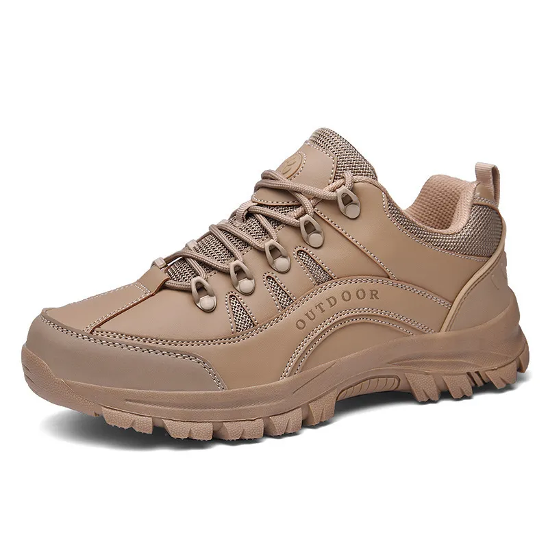 Nuove scarpe da trekking di grandi dimensioni scarpe da ginnastica basse da uomo con fondo spesso in pelle scarpe da ginnastica basse stivali casual A02