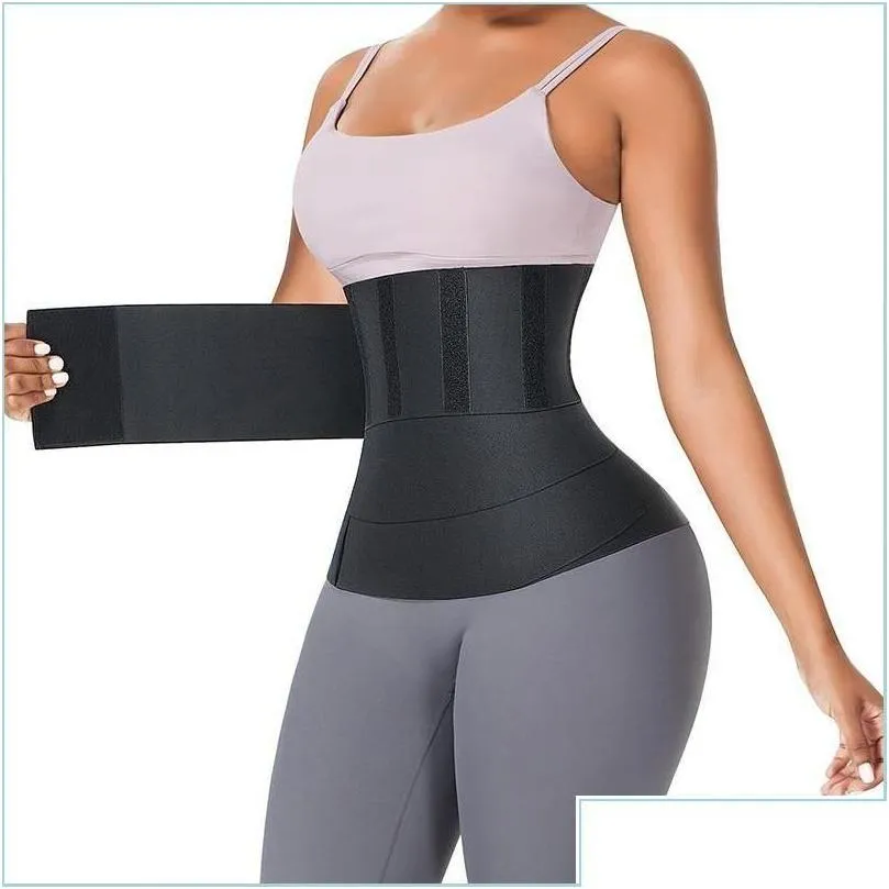 Support de taille Support de taille Version mise à jour Ceinture de coupe Vs Entraîneur Feelingirl pour femmes Ceintures de sauna Enveloppement du ventre Eter 4 mètres 5Me Dhmef Dhian