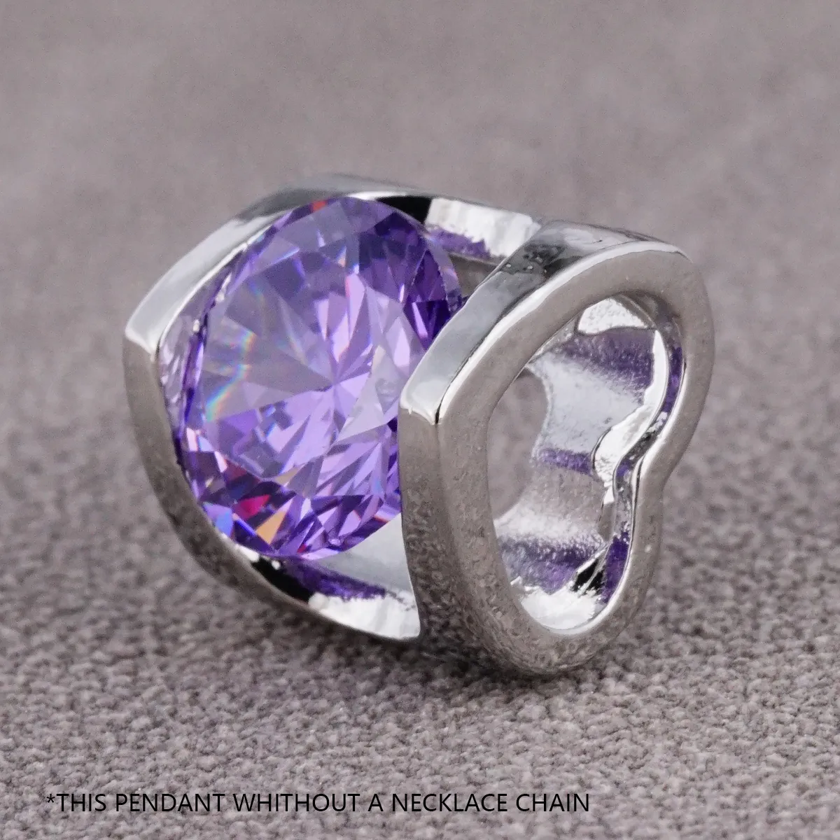 Natürliche Edelstein-Amethyst-Diamant-Halskette, Iced-Out-Anhänger, passende Halsketten, coole Anhänger, Modekette, dauerhafter Schmuck, Halsbandschmuck, Edelsteine, Juwelen