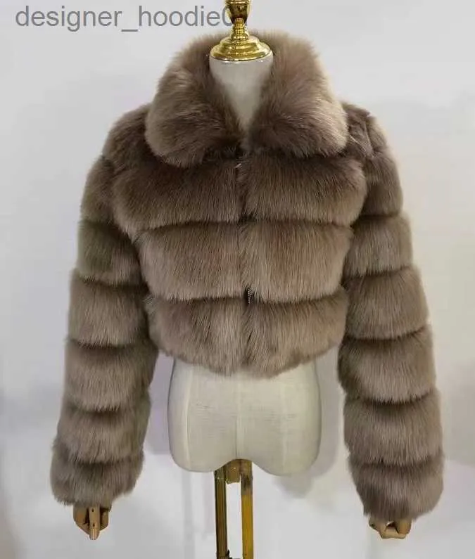 Women's Fur Faux Fur Women's Fur plus size Big yards Faux Fur Manufacturer fur coat mitatioox short Asian size. 2-3 sizes larger than usual is recommended L230914