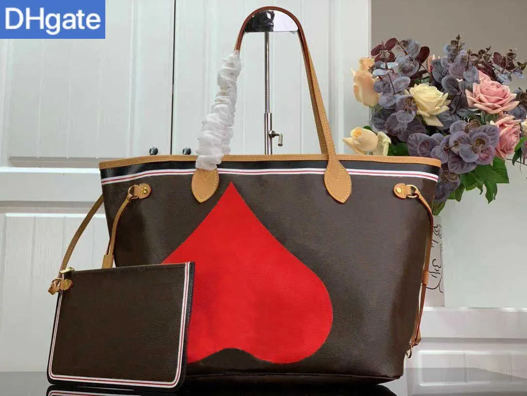 Andere tassen Luxe merk schoudertassen mode nieuwe TOTE BAG met bloemen speelkaart pakken schoudertassen dames handtas cavans portemonnee winkelen