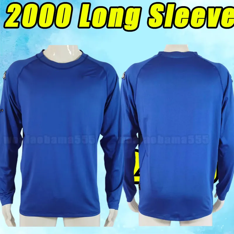 Long sleeve 2000 retro soccer jerseys Italy football shirt T italia uniforms Goalkeeper BUFFON TOTTI VIERI R.BAGGIO MALDINI DEL PIERO 00