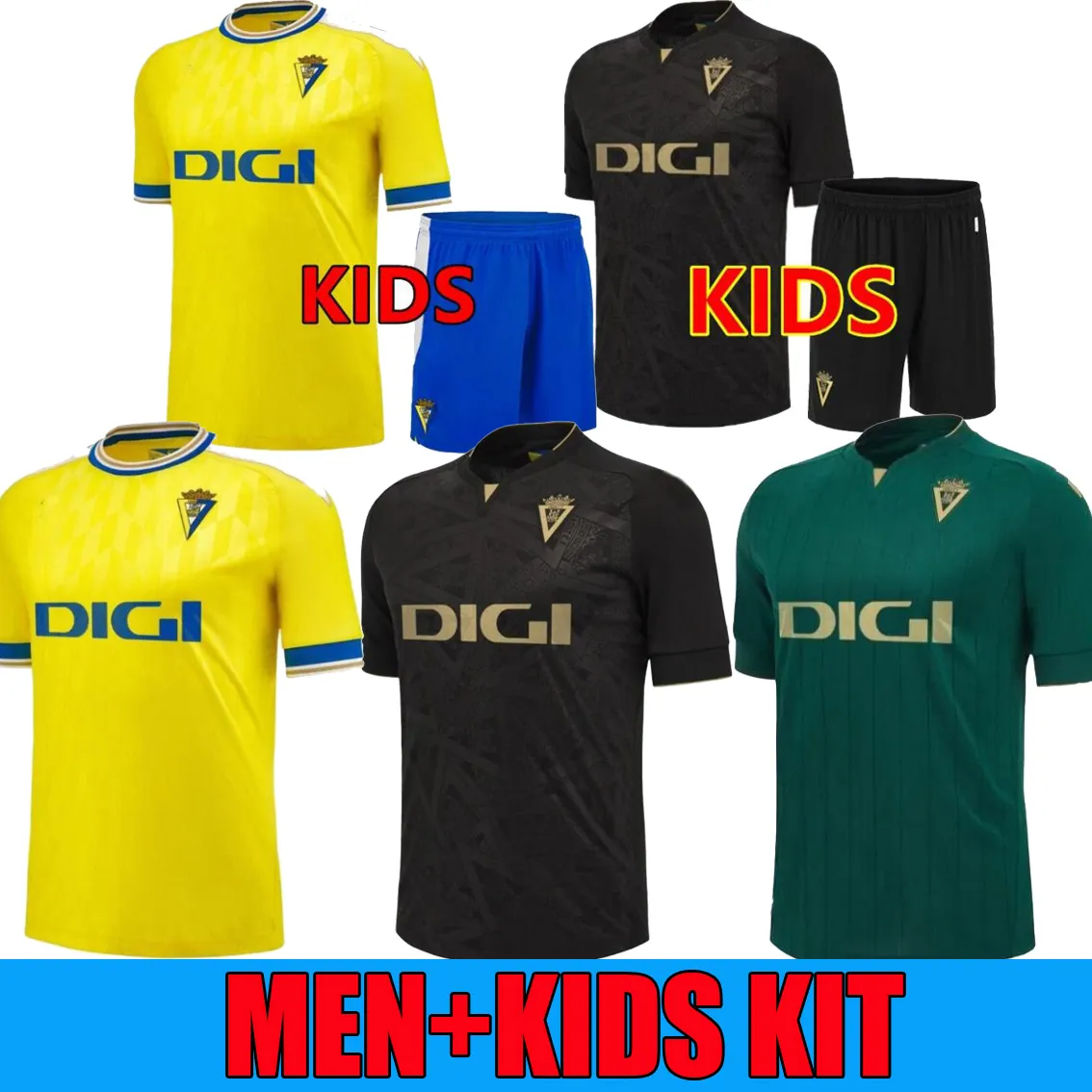 23 24 Cadiz voetbalshirts CADIZ CF 2023 2024 LOZANO ALEX Bodiger Juan Cala CAMISETA ASCENSO A LIGA SANTANDER de Carnaval heren kinderen thuis weg 3e voetbalshirts