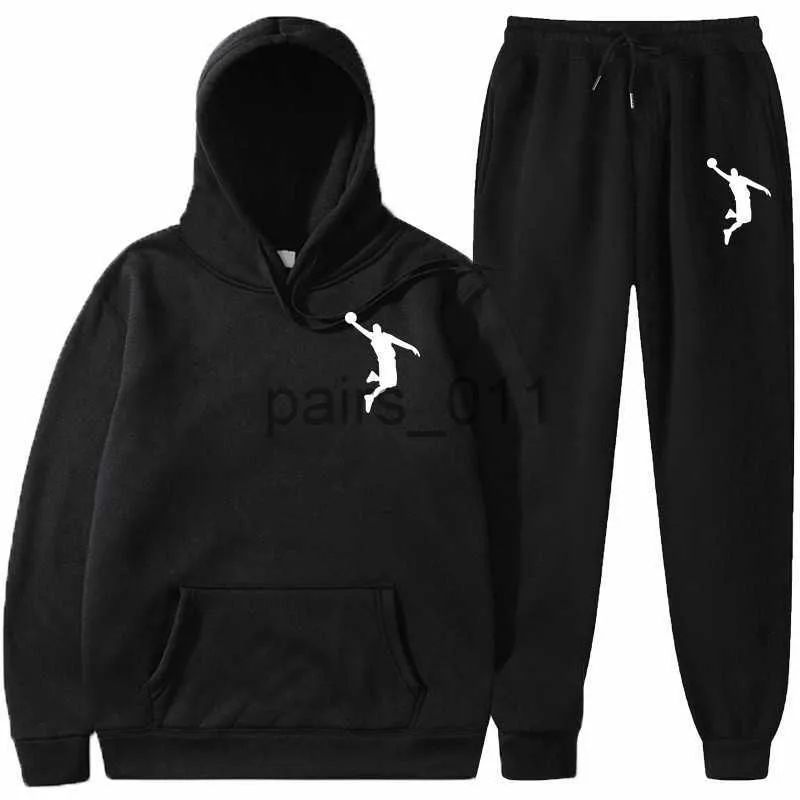 Sweats à capuche pour hommes Sweatshirts 2023 Survêtement de luxe Sweat à capuche Mens Survêtements de mode Jogger Costumes Veste Pantalons Ensembles Costume de sport Imprimer hommes basket-ball sportswear x