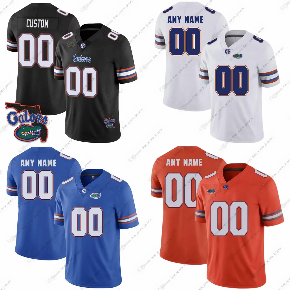 Personalizado NOVO College Florida Gators Camisas de futebol Jeff Driskel Kyle Trask Tim Tebow E.Smith Aaron Hernandez Kyle Pitts Kadarius Toney Josh quatro camisas esportivas