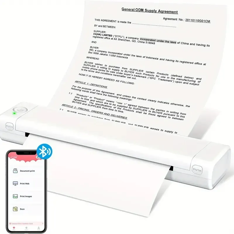 Itari Impresora portátil inalámbrica para viajes, impresora Bluetooth M08F  compatible con letras de 8.5 x 11 pulgadas, impresora compacta sin tinta